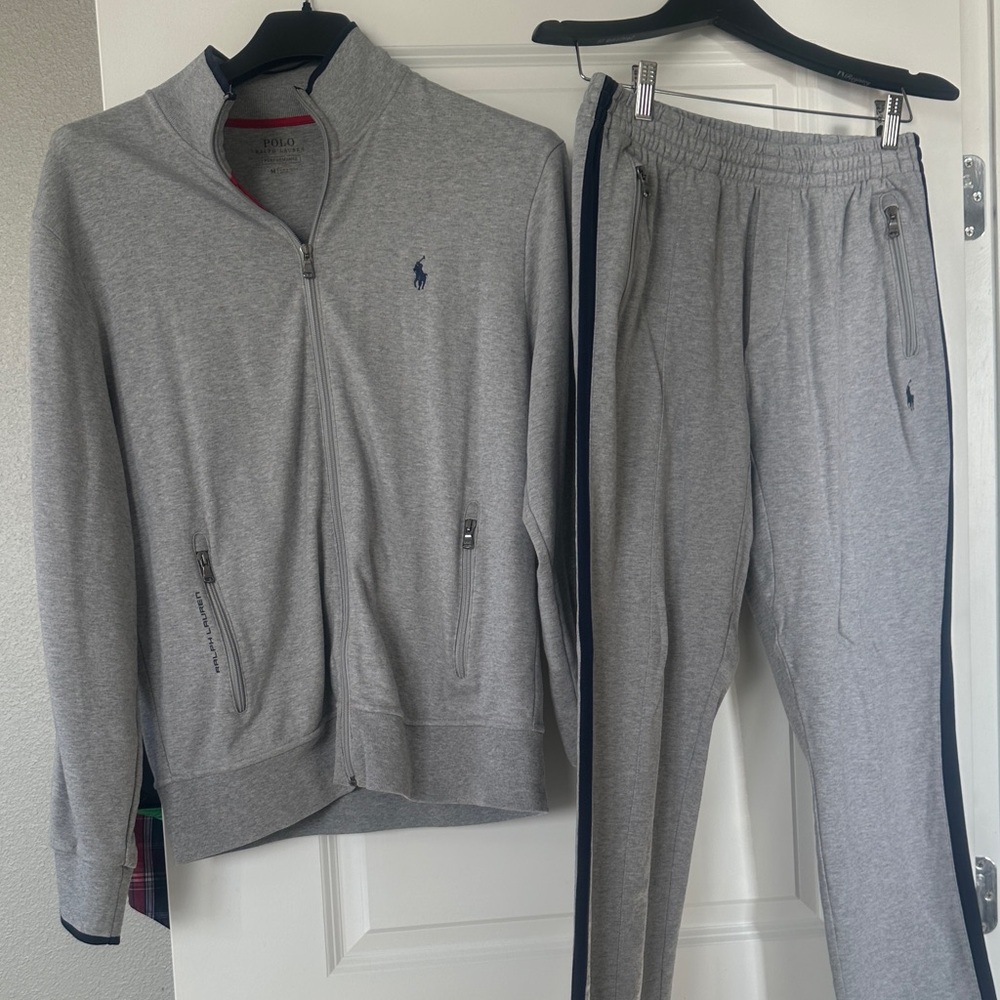 Gray Track Suit with Logo